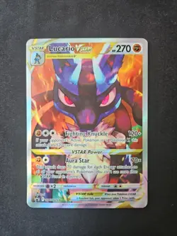 Lucario VSTAR SWSH291 Crown Zenith Black Star Promo Full Art Card NM Condition - Image 1