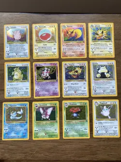 Vintage Pokemon Card Lot - 12 Cards incl. Clefable, Jolteon, Snorlax, Vaporeon - Image 1