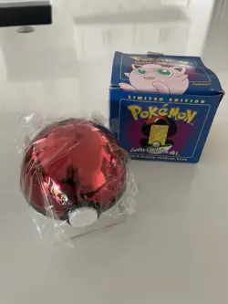 1999 Pokemon Jigglypuff Burger King 23K Gold Plated Trading Card w/ Pokeball NIB - Image 2