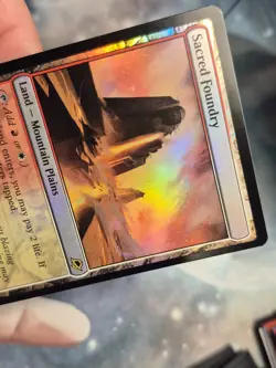 FOIL R 0256 Sacred Foundry Land Mountain Shock Edge of Eternities EOE MTG Card - Image 2