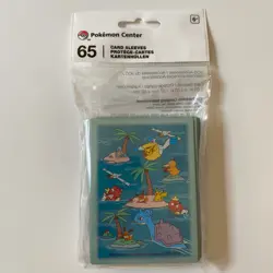 Pokemon TCG SUNNY SEA Card Sleeves Pokemon Center - 65 SLEEVES - SEALED - Image 1