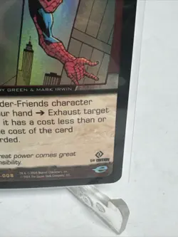 1st Edition #MSM-008 "Spider-Man" Holo Foil - 2004 Marvel VS System Card NM-MT - Image 5