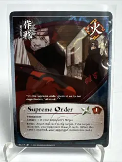 NARUTO CCG 2002 Rare #217 SUPREME ORDER Naruto Anime Card FOIL NM - Image 2