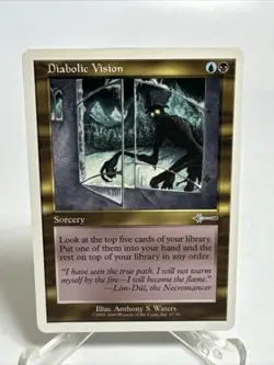 Diabolic Vision Magic The Gathering NM+ Card Beatdown Sorcery 67/90 White Border - Image 2