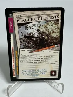 1996 X-Files CCG Premier 1st Edition FOX Trading Card Plague Of Locusts #4 LP-NM - Image 2