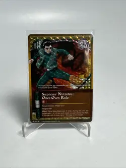 NARUTO CCG 2002 Rare #301 SUPREME NINJUTSU ONES OWN RULE CARD DIAMOND FOIL NM-MT - Image 1