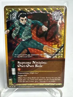 NARUTO CCG 2002 Rare #301 SUPREME NINJUTSU ONES OWN RULE CARD DIAMOND FOIL NM-MT - Image 2