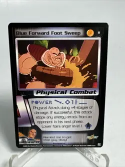 Blue Forward Foot Sweep 2000 Score Unlimited Dragon Ball Z DBZ TCG #11 Card NM - Image 2