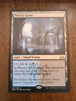 Watery Grave - Guilds of Ravnica GRN - Near Mint MTG Magic Shock Land - Image 1