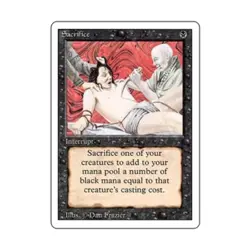 WOTC MtG 3rd Ed Sacrifice (U) EX - Image 1