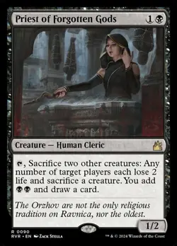 NM-Mint, English MTG Regular Priest of Forgotten Gods Ravnica Remastered Magic t - Image 1