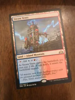 Steam Vents Near Mint, Guilds of Ravnica (GRN), Magic the Gathering MTG - Image 1