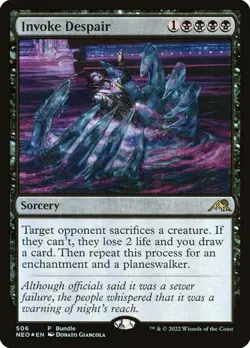 2x Invoke Despair - Foil Bundle Promo Kamigawa: Neon Dynasty LP MTG - Image 1