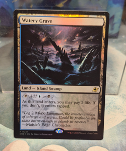 FOIL R 0261 Watery Grave Land Island Swamp Shock Edge of Eternities EOE MTG Card - Image 1