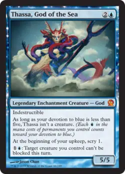 Thassa, God of the Sea - Foil Magic mtg Light Play, English Theros x1 - Image 1