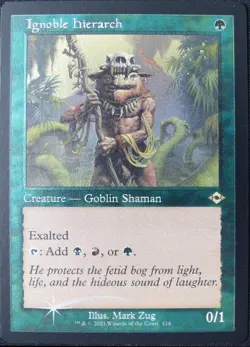mtg magic Ignoble Hierarch FOIL retro etched ENGLISH Ignoble Hierarche - Image 1