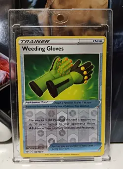 Reverse Holo Weeding Gloves 155/198 Chilling Reign Uncommon Pokemon TCG NM - Image 1