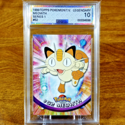 Pokemon Topps T.V. Series 1 Meowth 52 AGS Legendary 10 1999 TV #52 - Image 1