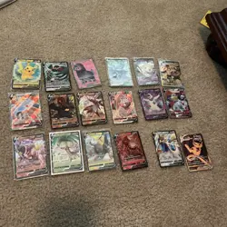 Pokemon Bundle Of 18 Cards. Mostly V’s And Vmax’s. All In Good Condition. 2 Gold - Image 1