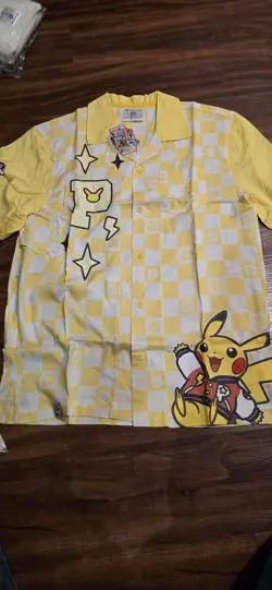 2025 Pokemon World Championships Button Up Tropical Shirt L Large - Image 1