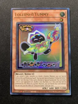 Lollipo ⭐ Yummy (UR) JUSH-EN018 Ultra Rare 1st Edition Near Mint YuGiOh! - Image 1