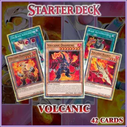VOLCANIC STARTER DECK 42 | Axel Doomfire Blaster Fire Duelist Kingdom YuGiOh - Image 1