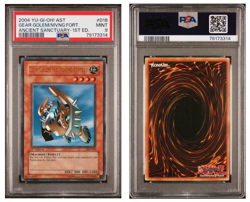 PSA9 MINT - Gear Golem The Moving Fortress - Yugioh Ancient Sanctuary 1st Edtn - Image 1