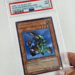 PSA9 MINT - Gear Golem The Moving Fortress - Yugioh Ancient Sanctuary 1st Edtn - Image 4