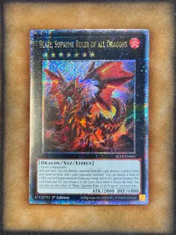 Yugioh Blaze, Supreme Ruler of all Dragons BLTR-EN045 Quarter Century 1st Ed NM - Image 1