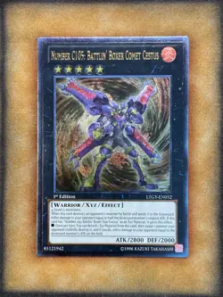 Yugioh Number C105: Battlin' Boxer Comet Cestus LTGY-EN052 Ultimate Rare 1st NM - Image 1