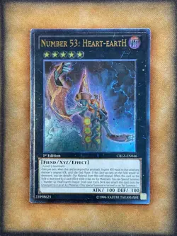 Yugioh Number 53: Heart-eartH CBLZ-EN046 Ultimate Rare 1st Ed LP - Image 1
