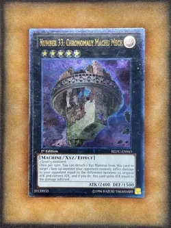 Yugioh Number 33: Chonomaly Machu Mech REDU-EN043 Ultimate Rare 1st Ed LP - Image 1