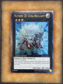 Yugioh Number 20: Giga-Brilliant ZTIN-ENV02 Ultimate Rare Limited Edition LP - Image 1