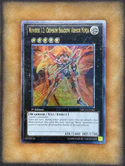 Yugioh Number 12: Crimson Shadow Armor Ninja ORCS-EN042 Ultimate Rare 1st Ed NM - Image 1
