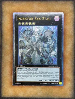 Yugioh Inzektor Exa-Stag GAOV-EN050 Ultimate Rare 1st Ed VLP - Image 1
