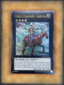 Yugioh Heroic Champion - Gandiva ABYR-EN042 Ultimate Rare NM - Image 1