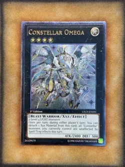 Yugioh Constellar Omega LTGY-EN091 Ultimate Rare 1st Ed NM - Image 1