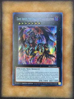 Yugioh Dark Armed, the Dragon of Annihilation BLC1-EN006 Secret Rare NM - Image 1