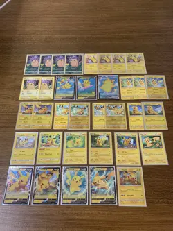 Lot of 35 Pikachu Pokemon Cards Holo Ultra Rare Full Art. NM Mint. - Image 1