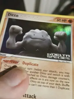 POKEMON EX DELTA SPECIES REVERSE HOLO STAMPED DITTO (GEODUDE) COMMON CARD 62/113 - Image 2