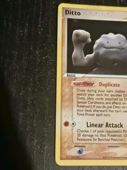 POKEMON EX DELTA SPECIES REVERSE HOLO STAMPED DITTO (GEODUDE) COMMON CARD 62/113 - Image 3