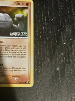 POKEMON EX DELTA SPECIES REVERSE HOLO STAMPED DITTO (GEODUDE) COMMON CARD 62/113 - Image 4