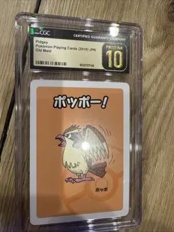 2019 Pokemon Japanese PIDGEY Old Maid Playing Cards CGC 10 PRISTINE - Image 1