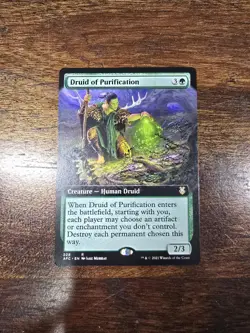 Magic MTG - Druid of Purification (Extended Art) Regular - AFR Card - Image 1