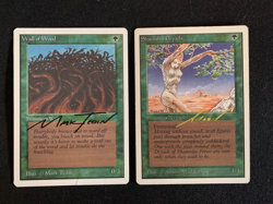 MTG Magic the Gathering x2 Signed Cards Unlimited Edition Tedin Maddocks - Image 1