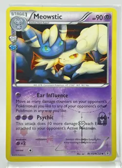 Meowstic RC15/RC32 HOLO Radiant Collection Generations Pokemon Card 2016 LP - Image 1