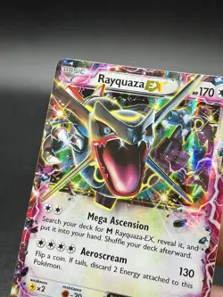 Rayquaza EX Shiny Holo Card XY69 Promo Card Pokemon TCG LP ZE1 - Image 2