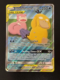 Slowpoke Psyduck GX Full Art Holo Card PSA 10 Gem Mint 217/236 Unified Minds - Image 1