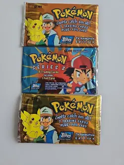 Pokemon Topps Booster Pack Lot - OPENED - All Cards MINTY Pack Fresh ! - Image 1