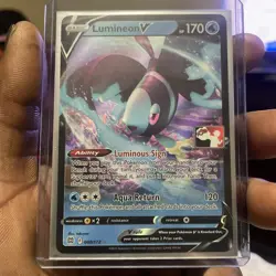 Pokemon Card Lumineon V 040/172 Ultra Rare Sword Shield Prize Pack Series 2 LP - Image 1